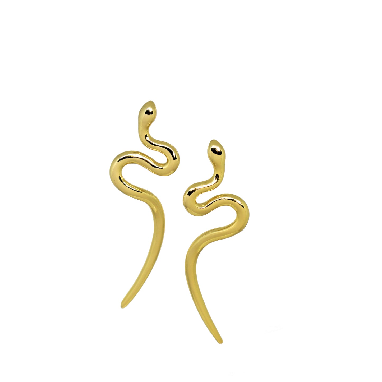 STATEMENT CURVY SNAKE EARRINGS