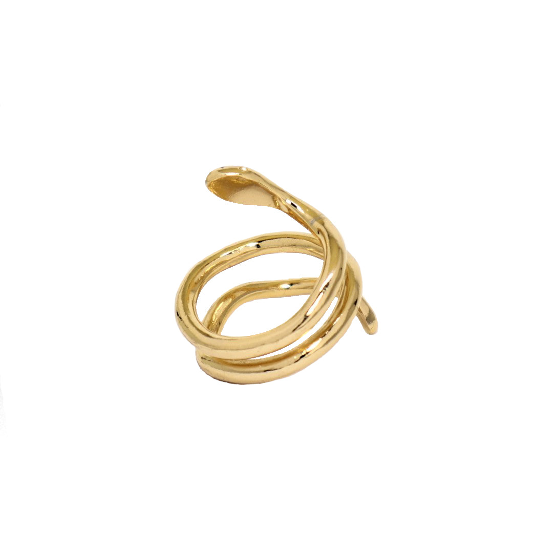 DOUBLE COILED SNAKE RING