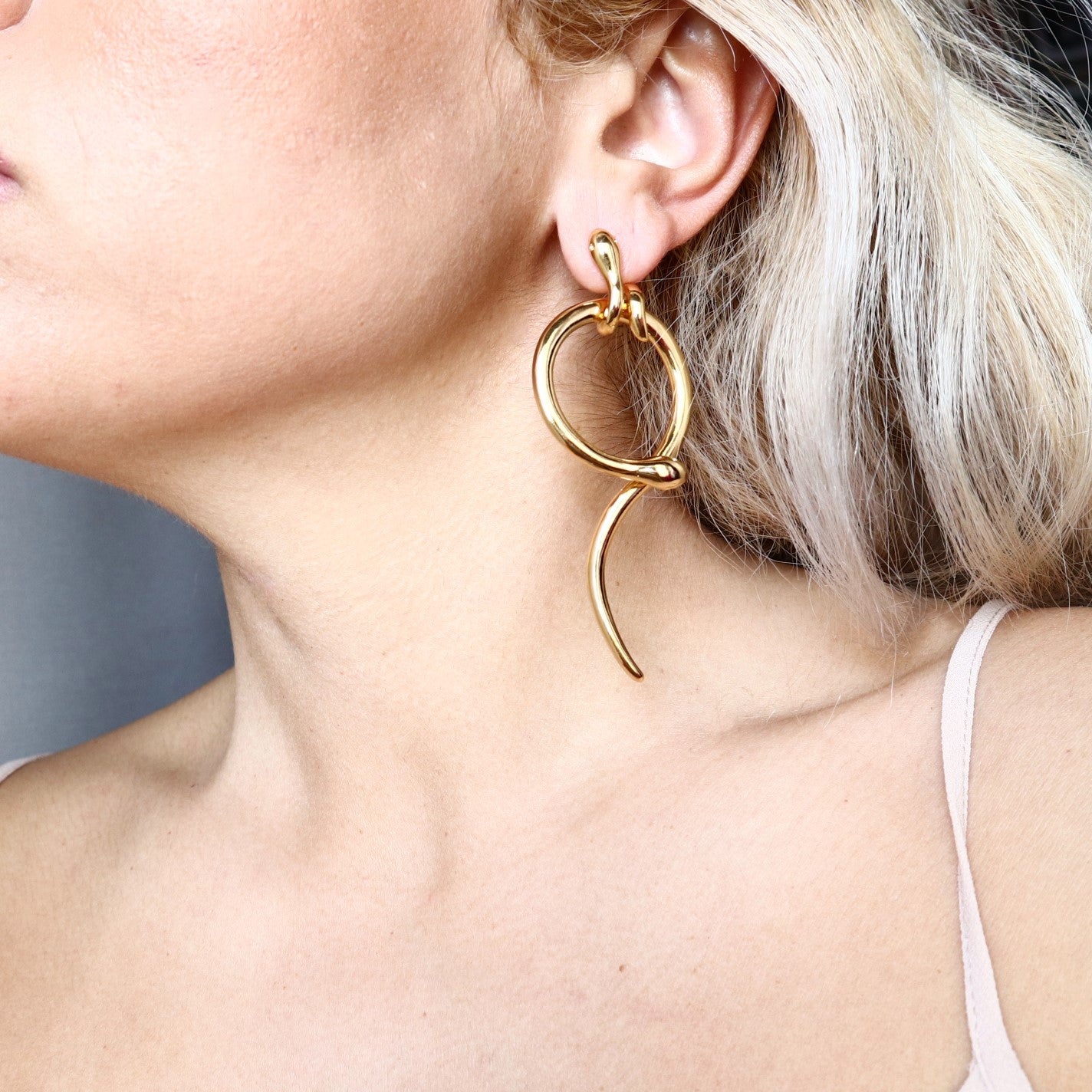 COILED HANGING SNAKE EARRINGS