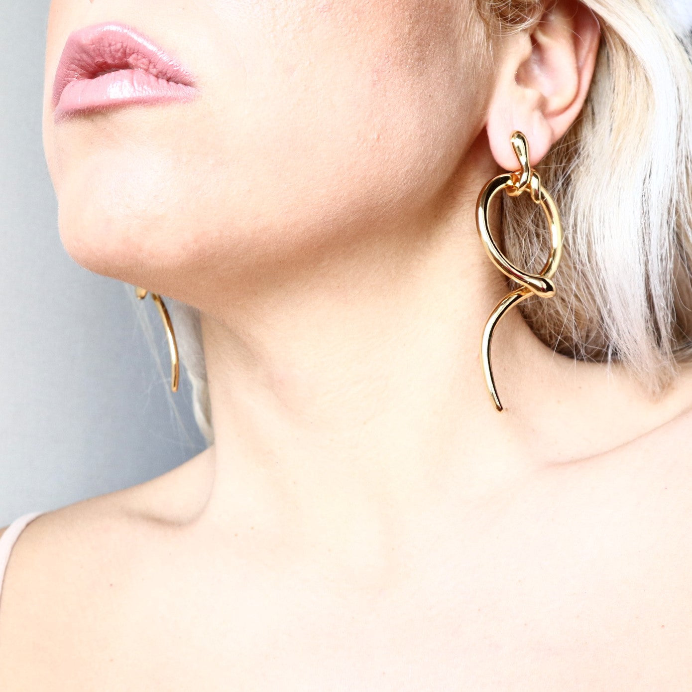 COILED HANGING SNAKE EARRINGS