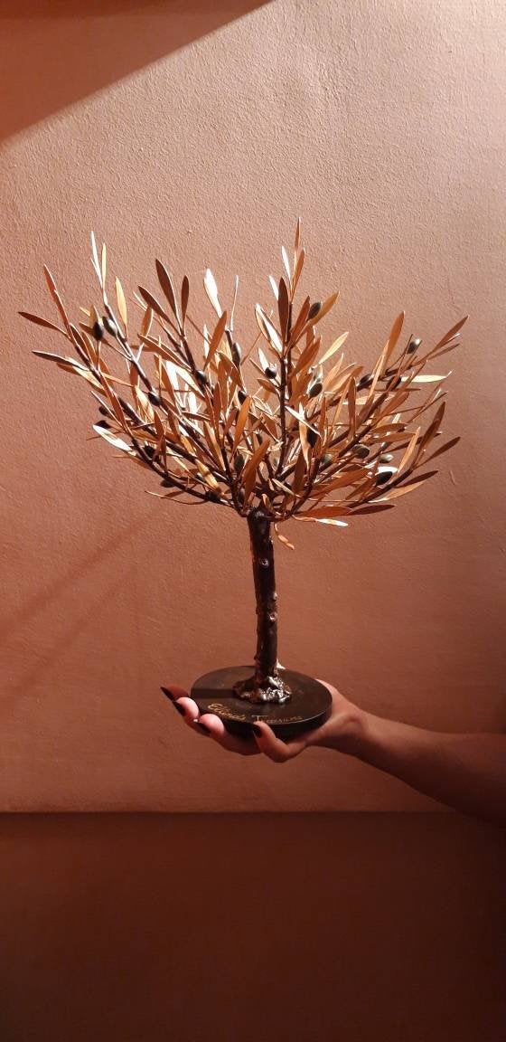 Bronze Olive Tree,Olive tree,bronze tree,home decor, decoration gift, tree sculpture, gift ideas, sculpture, tree of life Ellina's Treasures