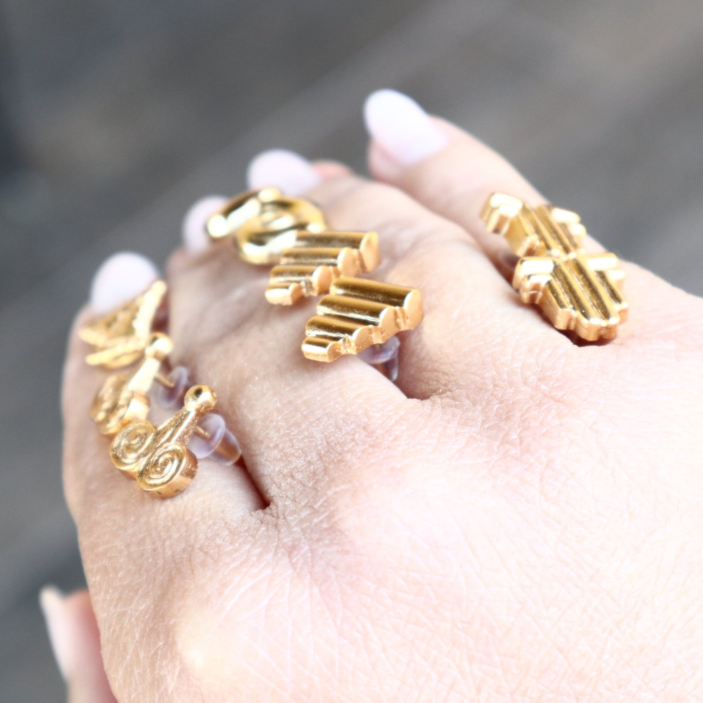 Ancient Greek Spiral Stud Earrings