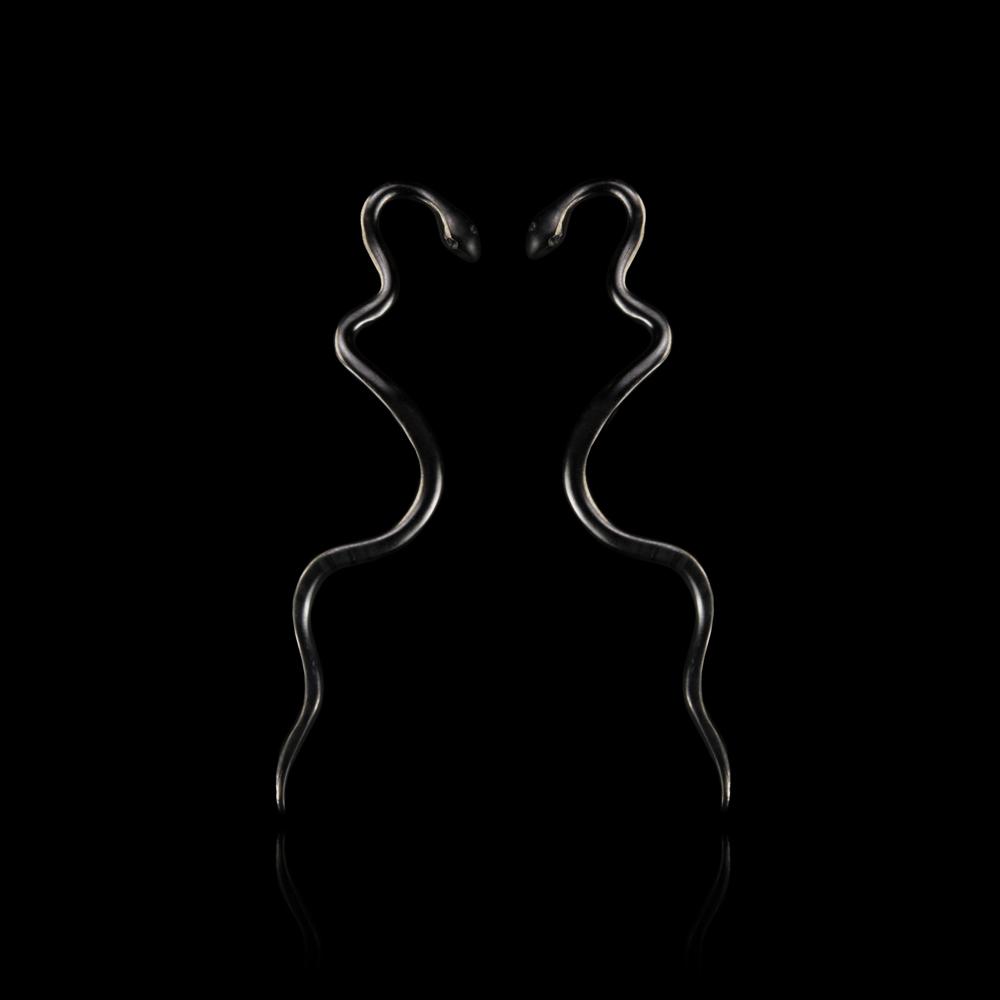 WAVY STATEMENT SNAKE EARRINGS
