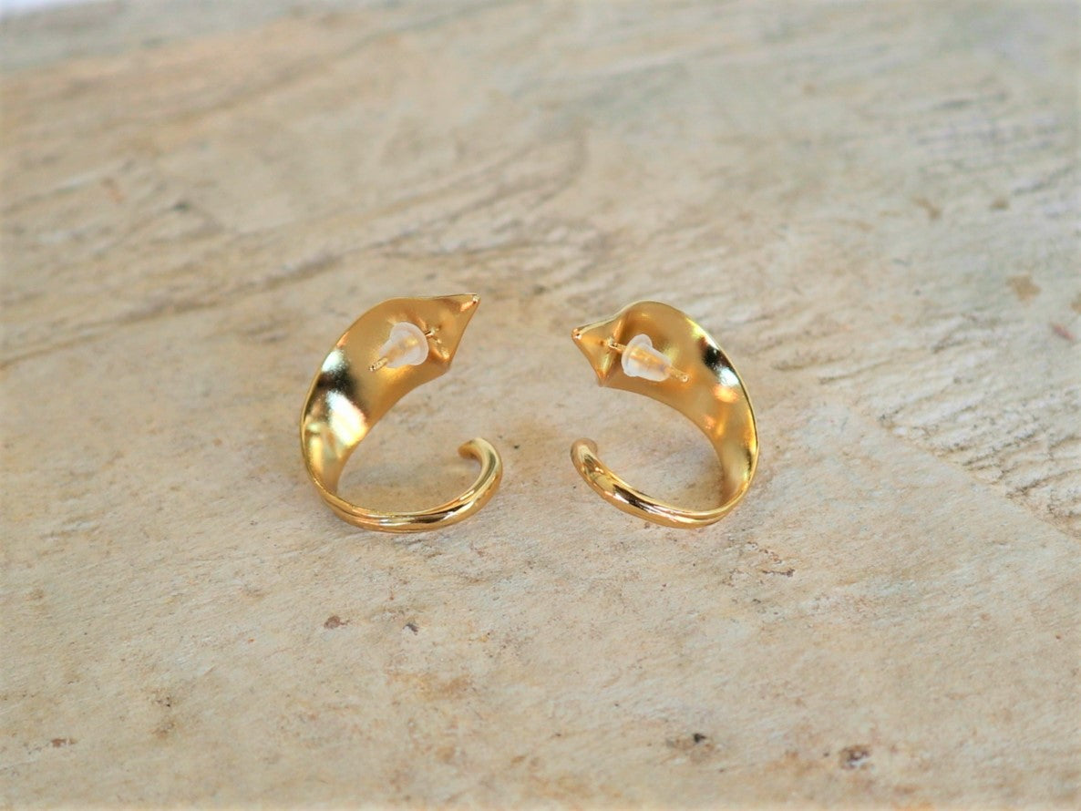 OLIVE LEAVES HOOP EARRINGS