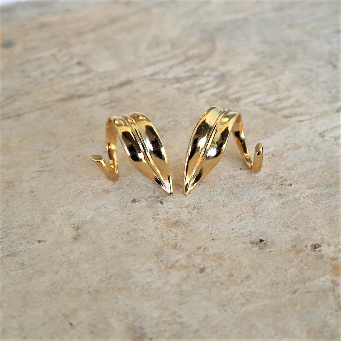 OLIVE LEAVES HOOP EARRINGS