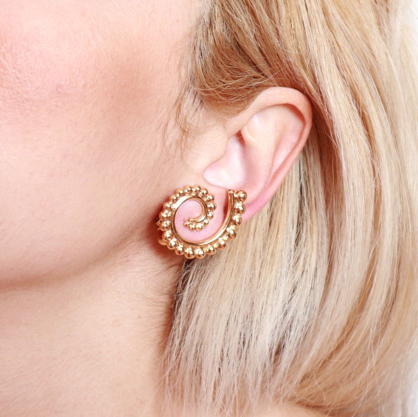 NAUTILUS AMMONITE CLIP-ON EARRINGS
