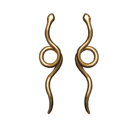 TWISTED LOOSE SNAKE EARRINGS
