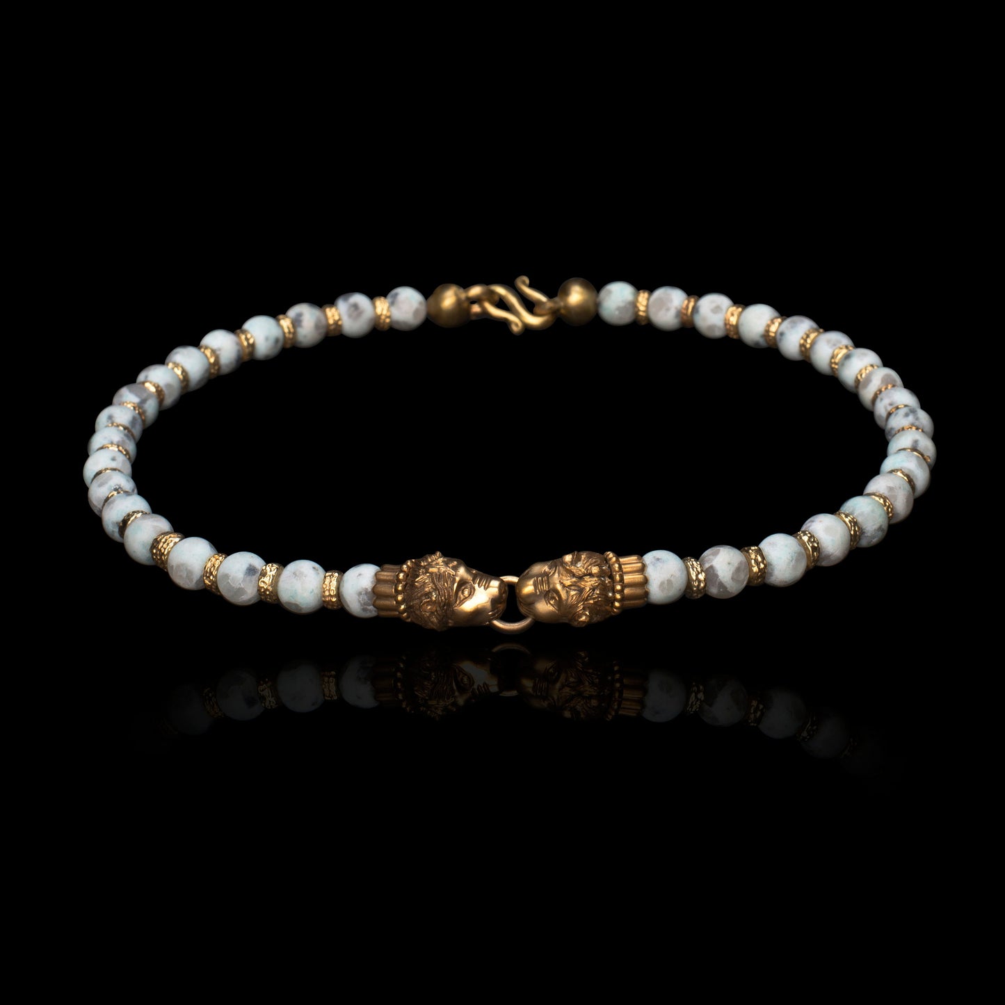 LIONHEADS BEADED NECKLACE