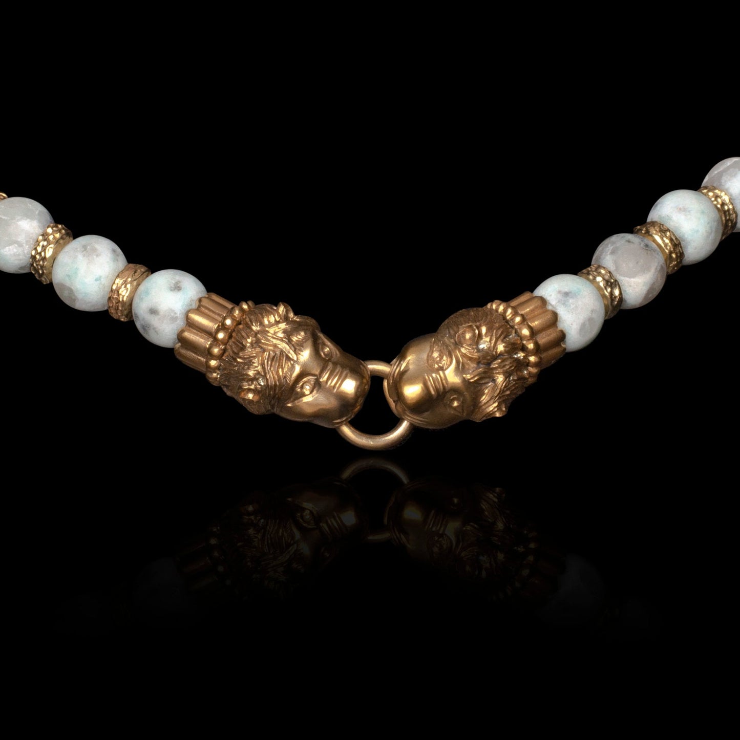 LIONHEADS BEADED NECKLACE