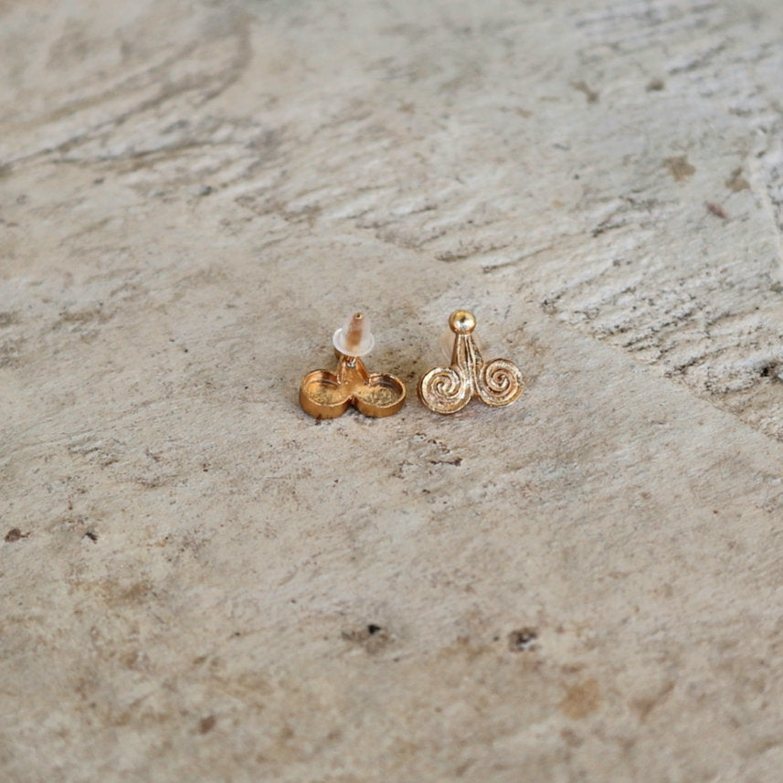 Ancient Greek Spiral Stud Earrings