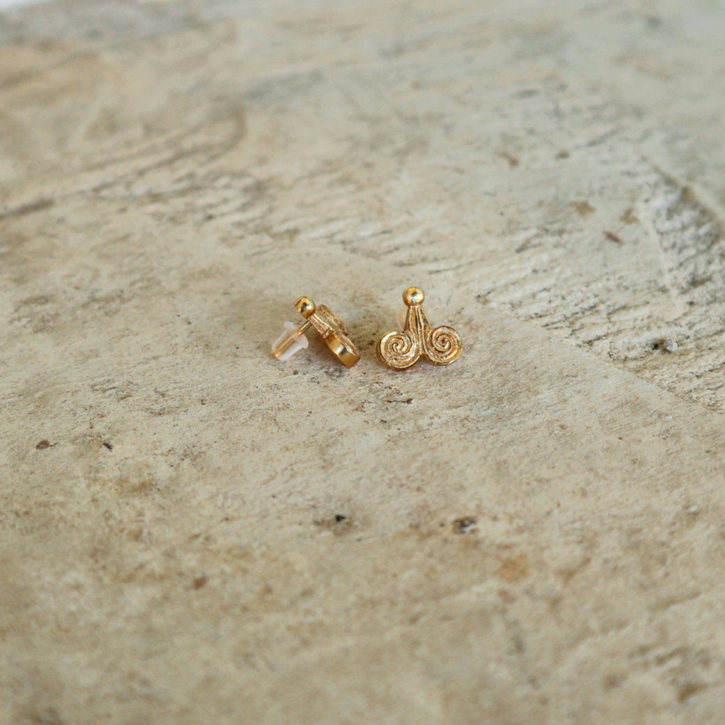 Ancient Greek Spiral Stud Earrings