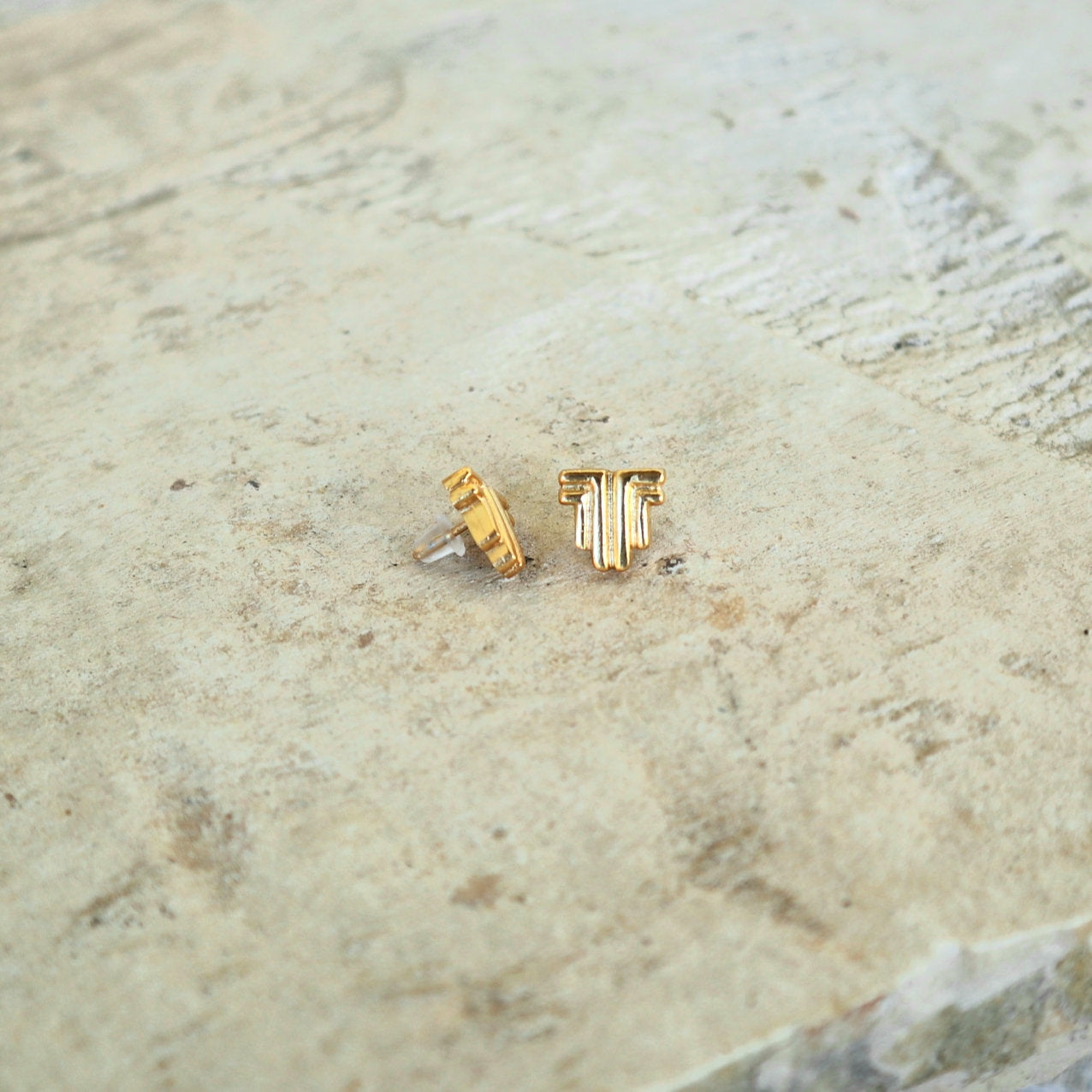 Ancient Greek Geometrical Stud Earrings