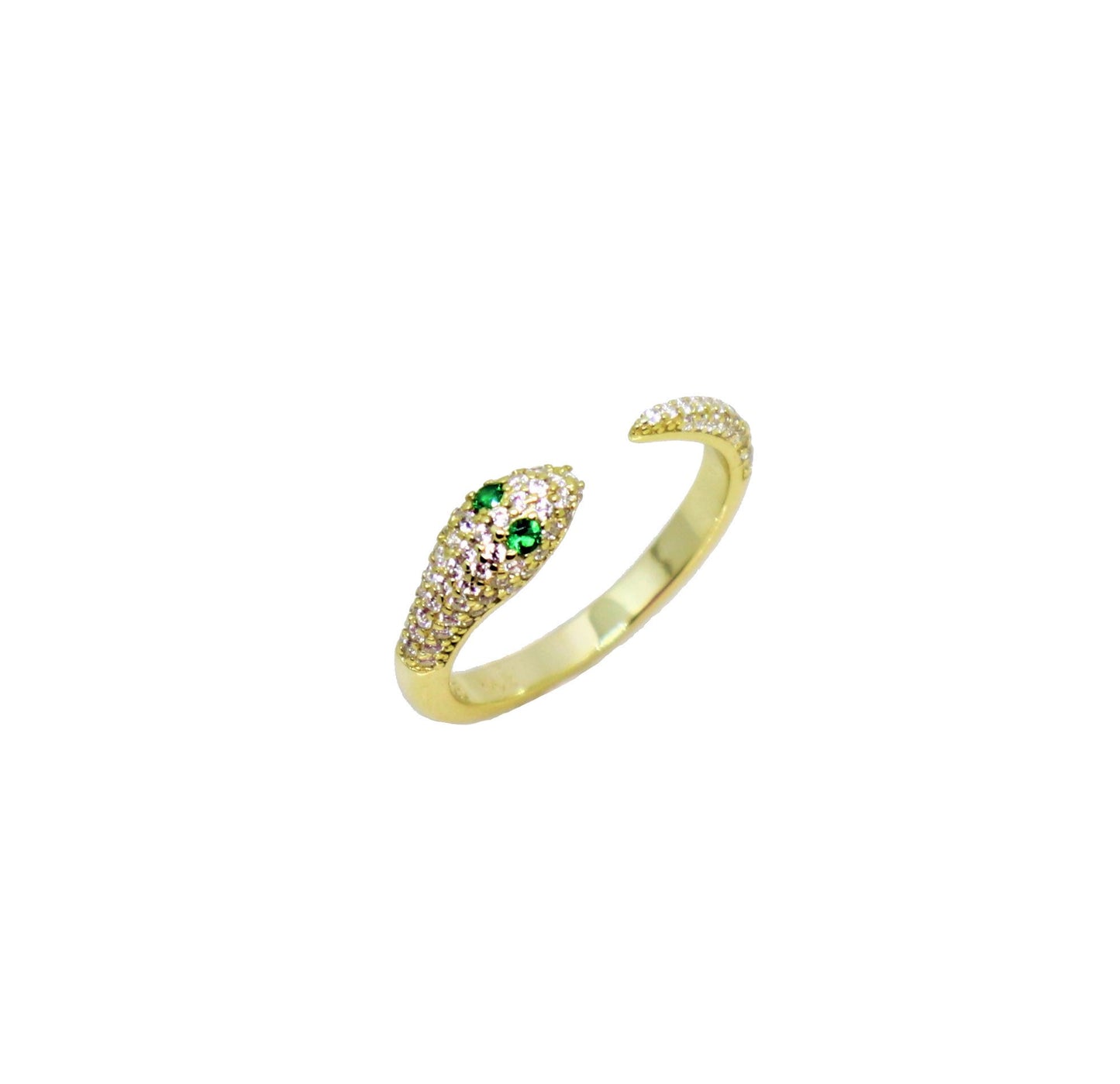 Cz PAVED MONO THIN SNAKE RING